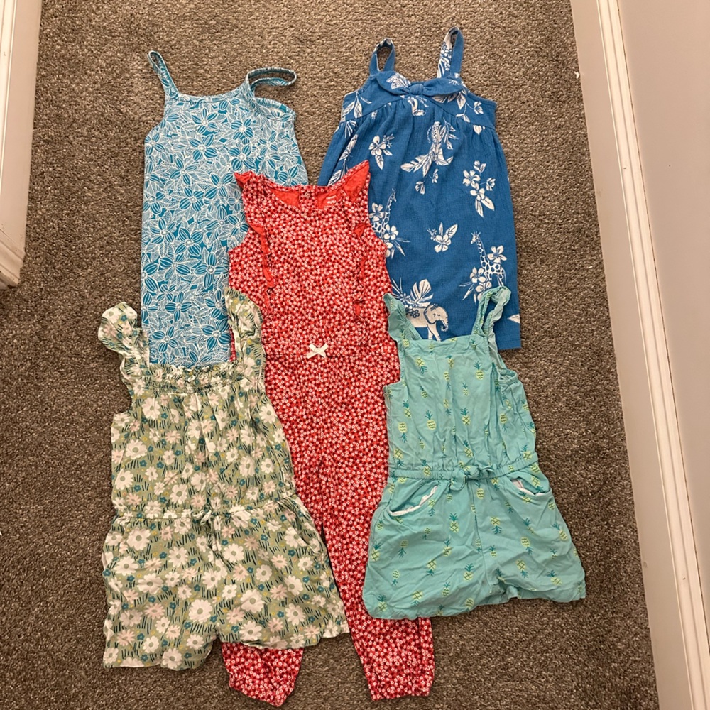 Toddler Girl Romper & Summer Dress Set